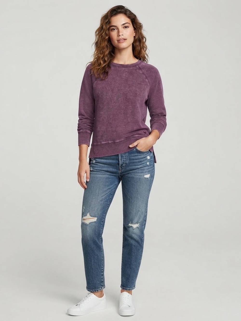 Victoria's Secret Life PINK Dusty Mauve Crewneck Sweatshirt
